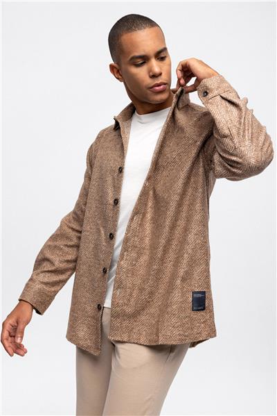 Haki Oversize Fit Oduncu Gömlek