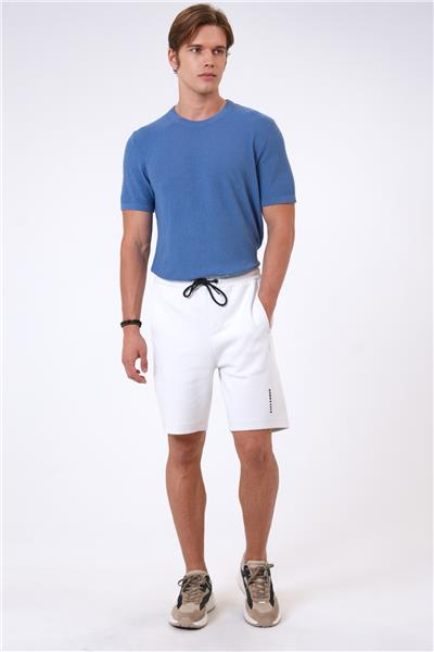 Açık Gri Regular Fit Pamuklu Şort