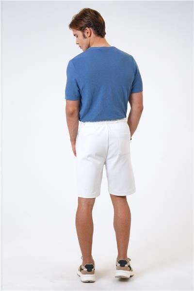 Açık Gri Regular Fit Pamuklu Şort