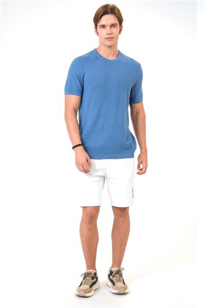 Mavi Regular Fit %100 Pamuk Bisiklet Yaka Tişört