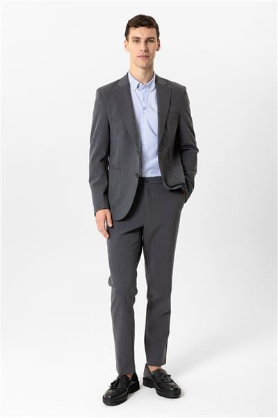 Koyu Gri Slim Fit Casual Pantolon