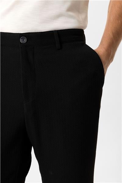 Siyah Slim Fit Casual Pantolon
