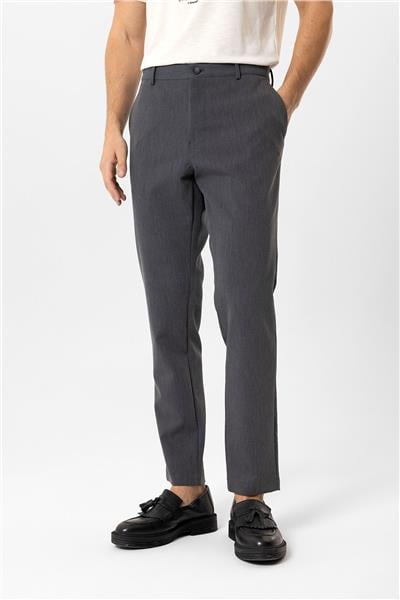 Koyu Gri Slim Fit Casual Pantolon