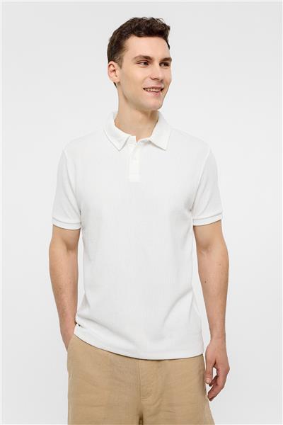 Beyaz Polo Yaka Regular Fit Tişört