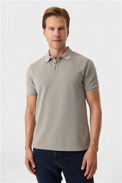 Regular Fit Adaçayı Polo Yaka Tişört