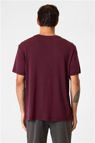Regular Fit Basic Bordo Tişört
