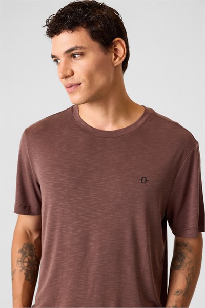 Regular Fit Basic Kahve Tişört