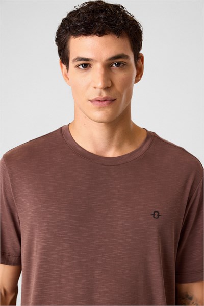 Regular Fit Basic Kahve Tişört