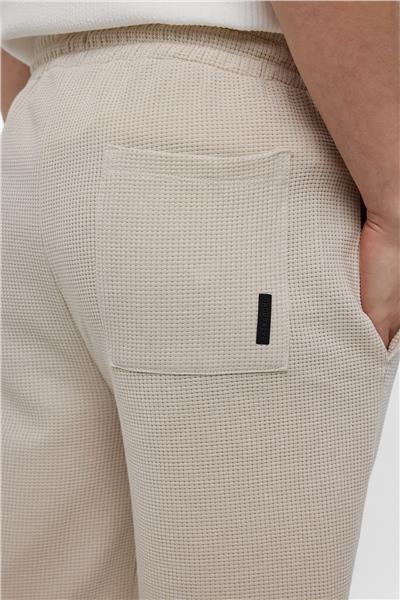 Bej Regular Fit Basic Pamuklu Şort