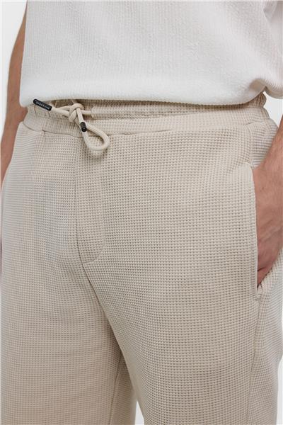 Bej Regular Fit Basic Pamuklu Şort