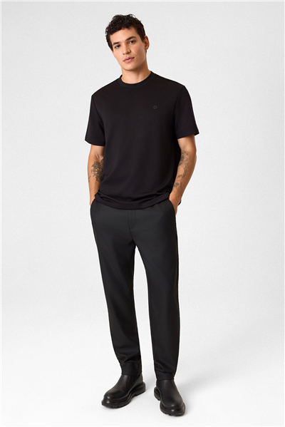 Siyah Regular Fit Basic Tişört
