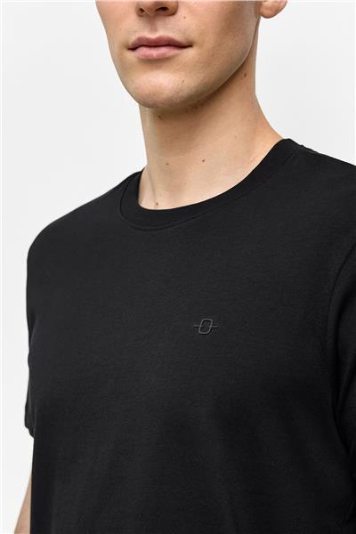 Siyah Regular Fit Bisiklet Yaka Basic Tişört 