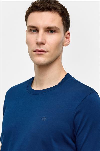 Lacivert Regular Fit Bisiklet Yaka Basic Tişört 