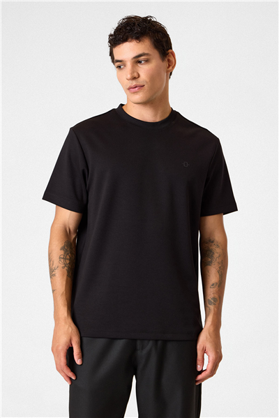 Siyah Regular Fit Basic Tişört