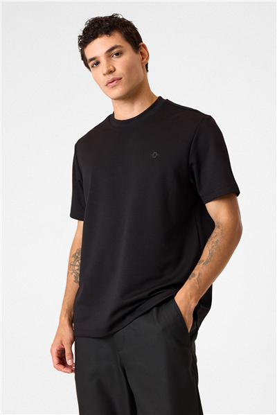 Siyah Regular Fit Basic Tişört
