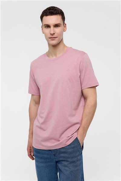 Gül Kurusu Regular Fit %100 Pamuk Bisiklet Yaka Tişört