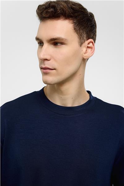 Lacivert Regular Fit Bisiklet Yaka Basic Tişört