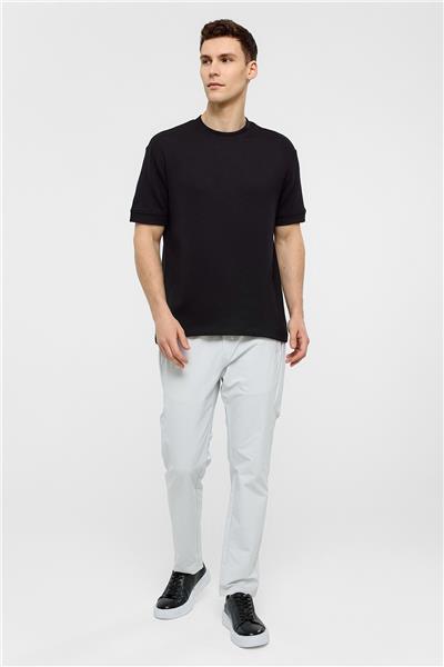 Siyah Regular Fit Bisiklet Yaka Basic Tişört