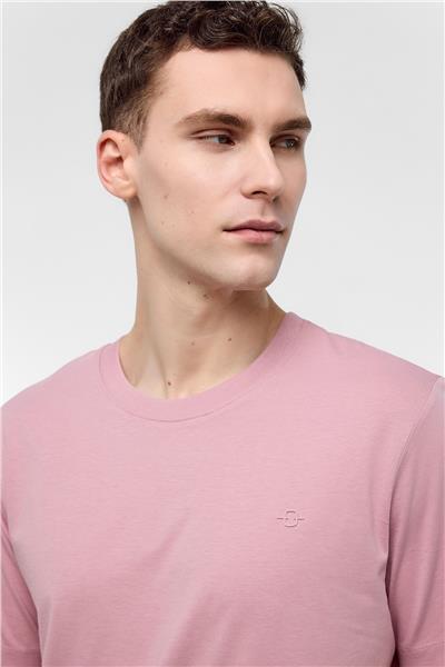 Gül Kurusu Regular Fit %100 Pamuk Bisiklet Yaka Tişört