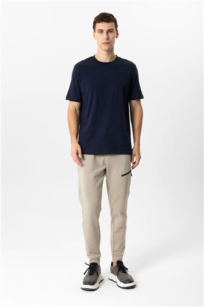 Lacivert Regular Fit %100 Pamuk Bisiklet Yaka Tişört