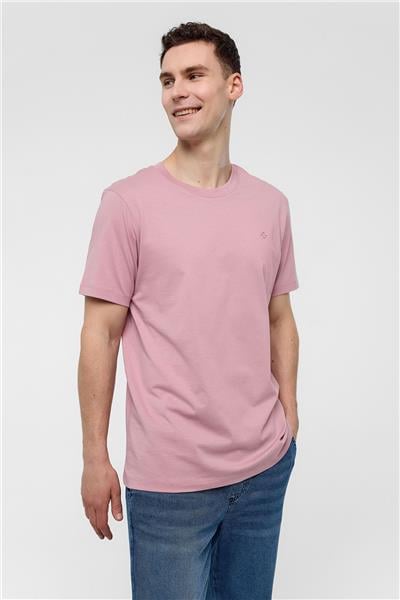 Gül Kurusu Regular Fit %100 Pamuk Bisiklet Yaka Tişört