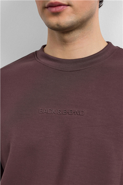 Kahve Regular Fit Bisiklet Yaka Sweatshirt