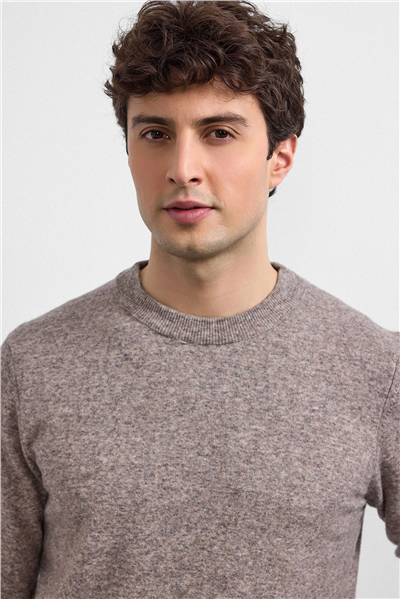 Vizon Regular Fit Bisiklet Yaka Triko Kazak