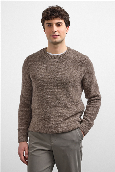 Vizon Regular Fit Bisiklet Yaka Triko Kazak