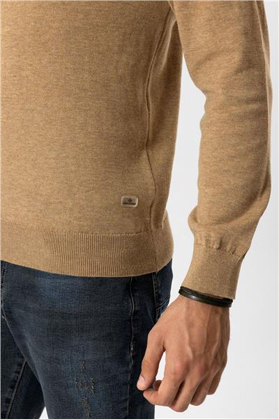 Vizon Regular Fit Bisiklet Yaka Pamuklu Triko Kazak