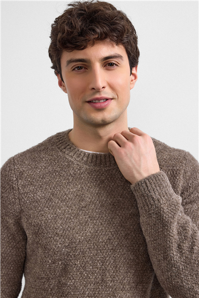 Vizon Regular Fit Bisiklet Yaka Triko Kazak