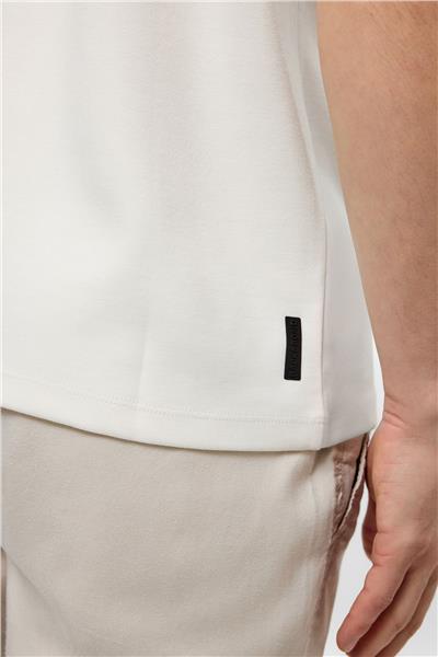 Beyaz Regular Fit Bisiklet Yaka Tişört