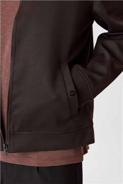Kahve Regular Fit Bomber Ceket