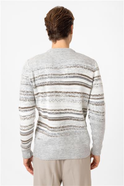 Regular Fit Desenli Triko Kazak