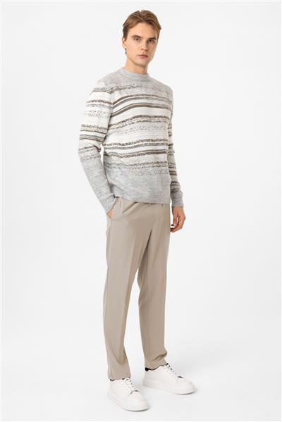 Regular Fit Desenli Triko Kazak