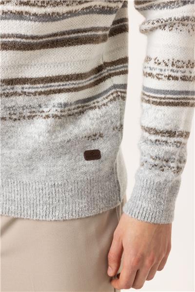 Regular Fit Desenli Triko Kazak