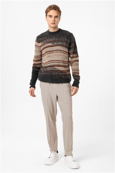 Regular Fit Desenli Triko Kazak