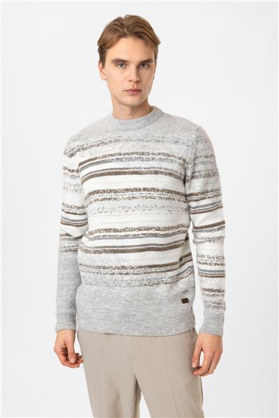 Regular Fit Desenli Triko Kazak