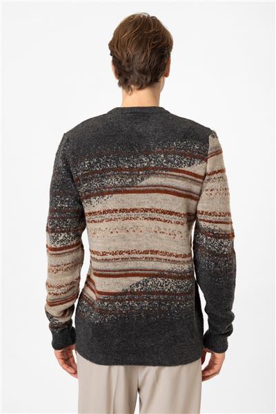 Regular Fit Desenli Triko Kazak