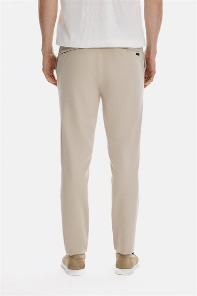 REGULAR FIT DIAGONEL JAKARLI ÖRME PANTOLON