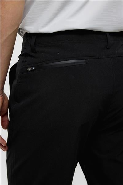 Siyah Regular Fit Dokuma Jogger Pantolon