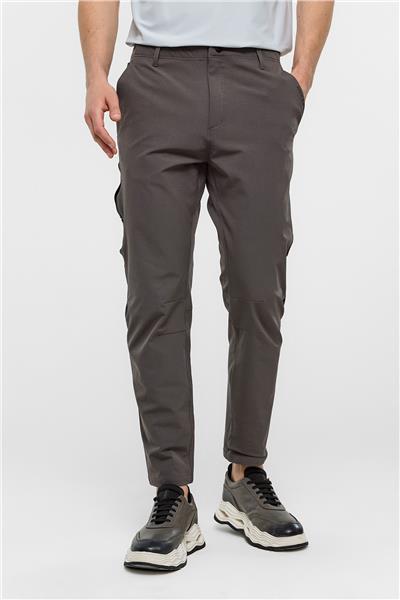 Koyu Gri Regular Fit Dokuma Jogger Pantolon