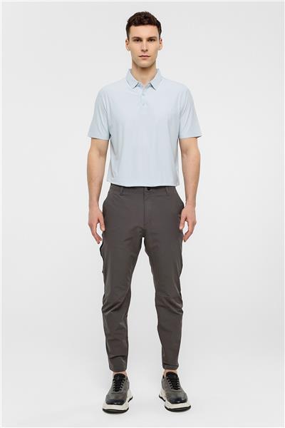 Koyu Gri Regular Fit Dokuma Jogger Pantolon