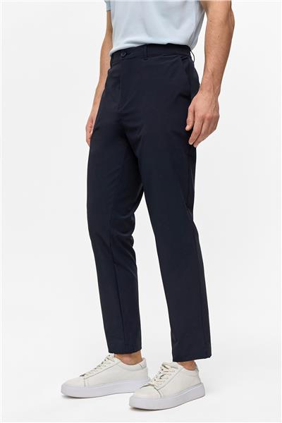 Lacivert Regular Fit Dokuma Pantolon