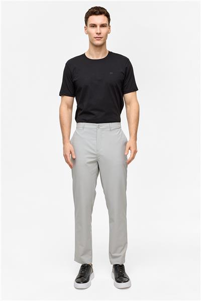 Gri Regular Fit Dokuma Pantolon
