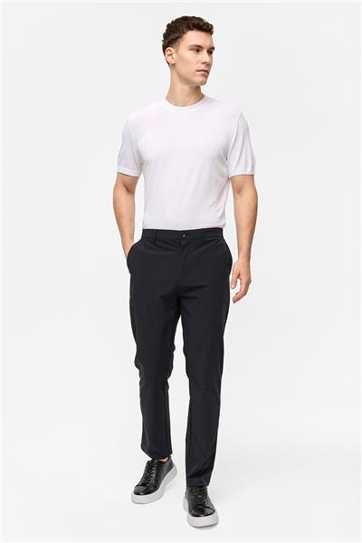Siyah Regular Fit Dokuma Pantolon