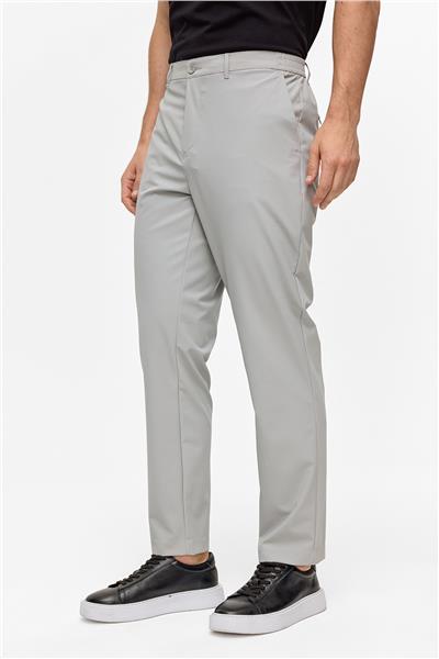 Gri Regular Fit Dokuma Pantolon