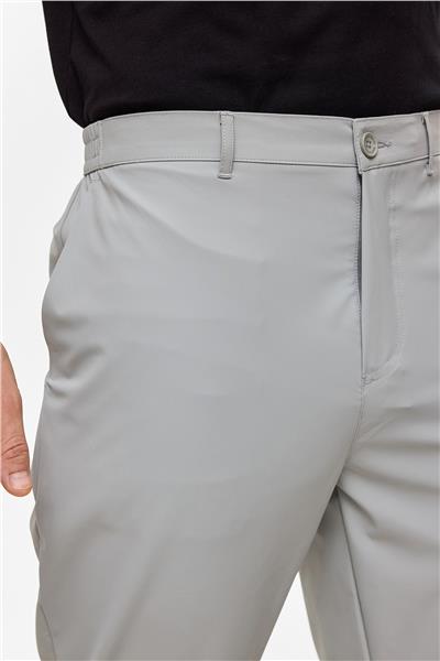 Gri Regular Fit Dokuma Pantolon