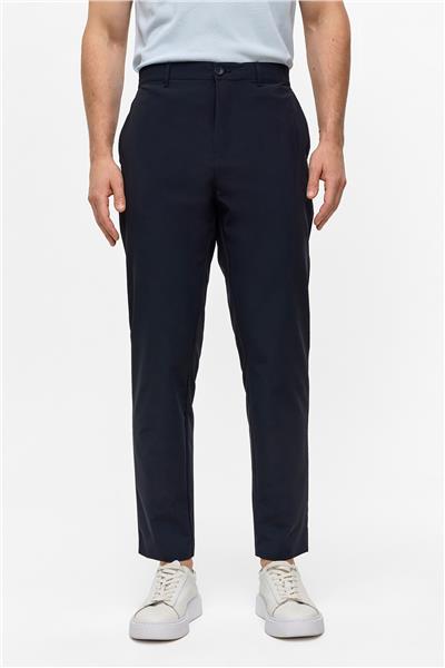 Lacivert Regular Fit Dokuma Pantolon