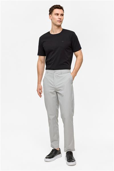Gri Regular Fit Dokuma Pantolon