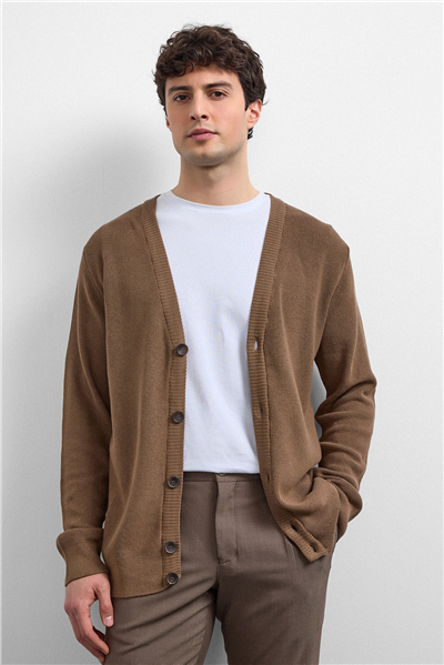 Bej Regular Fit Hırka